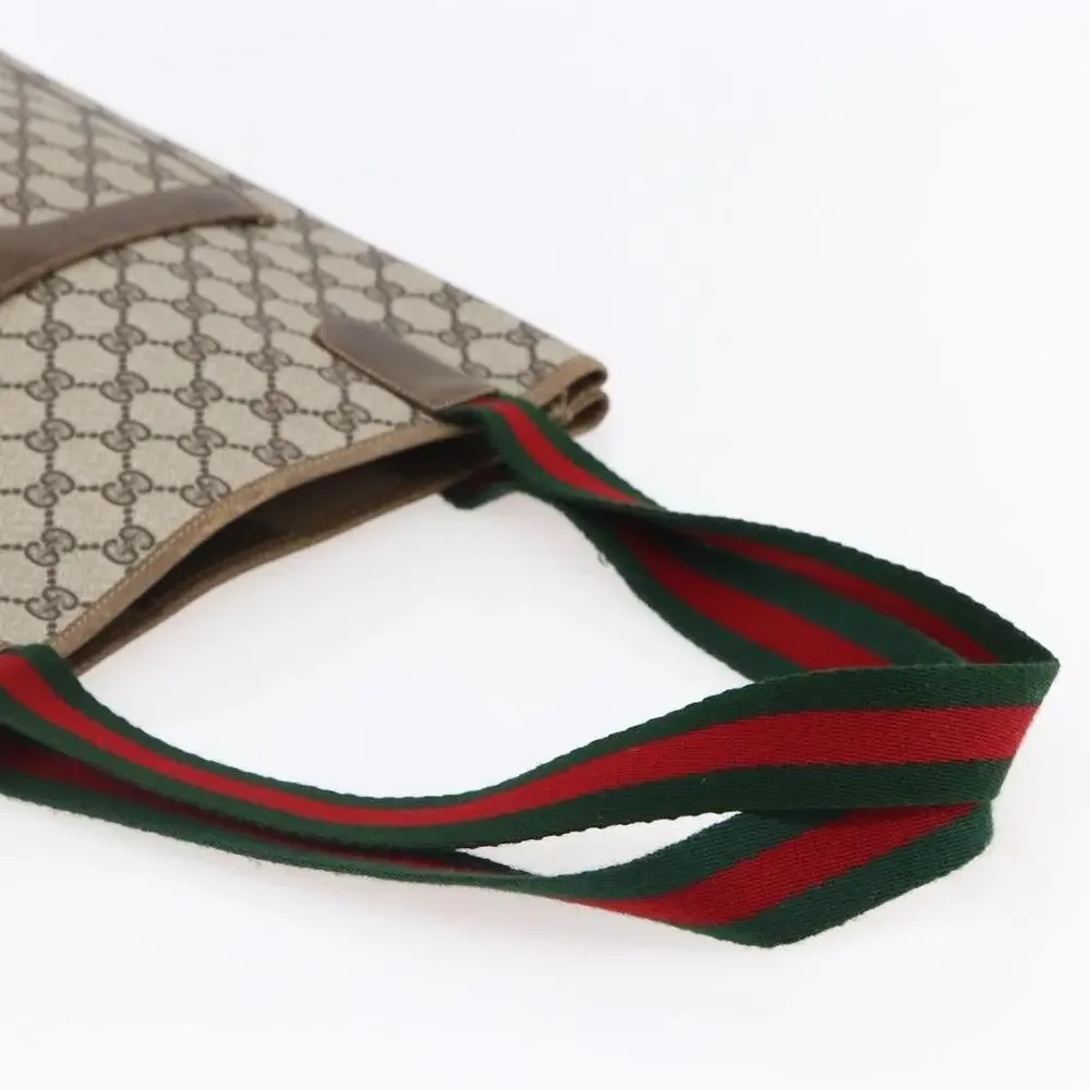 Gucci GG Supreme Web Tote Bag Beige